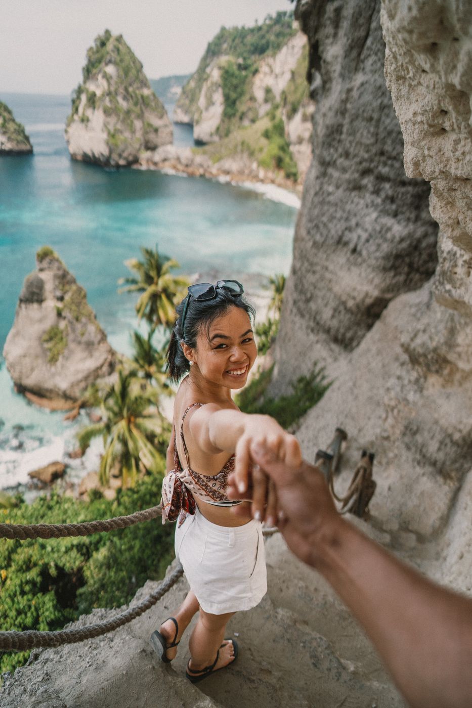 Nusa Penida couple journey of Sze across Atuh, Diamond Beach, and Broken Beach